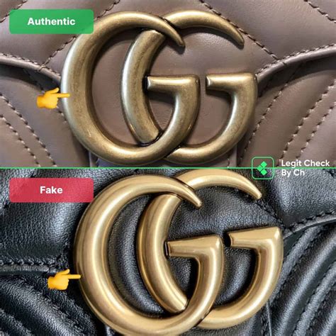 gucci marmont small real vs fake|gucci marmont chain strap authentic.